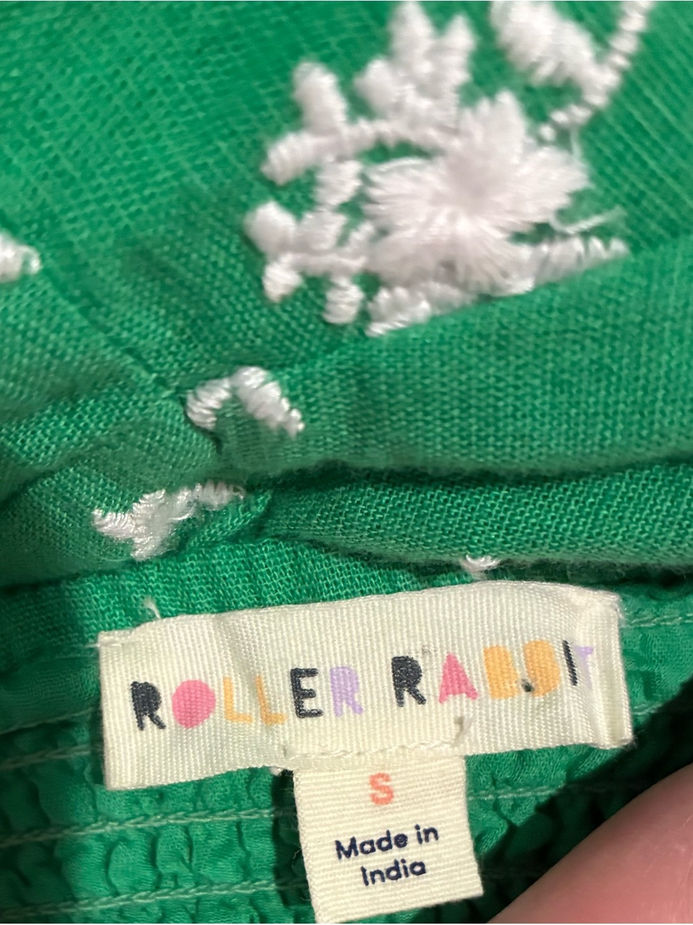 Roller Rabbit Green Embroidered Floral Dress - Picture 5 of 5